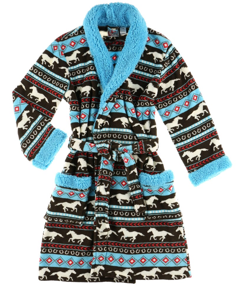 Lazy One Horse Fair Isle LazyOne Ultra-Cozy Bathrobes for Women (L/XL) - Image 3